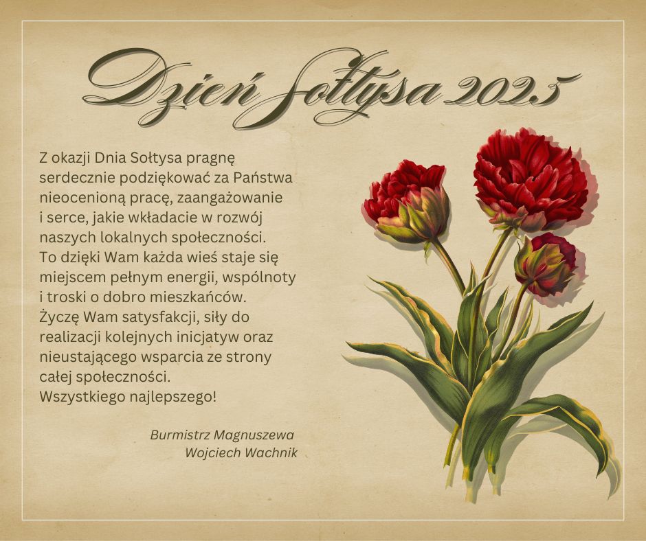 Grafika z życzeniami dla Sołtysów