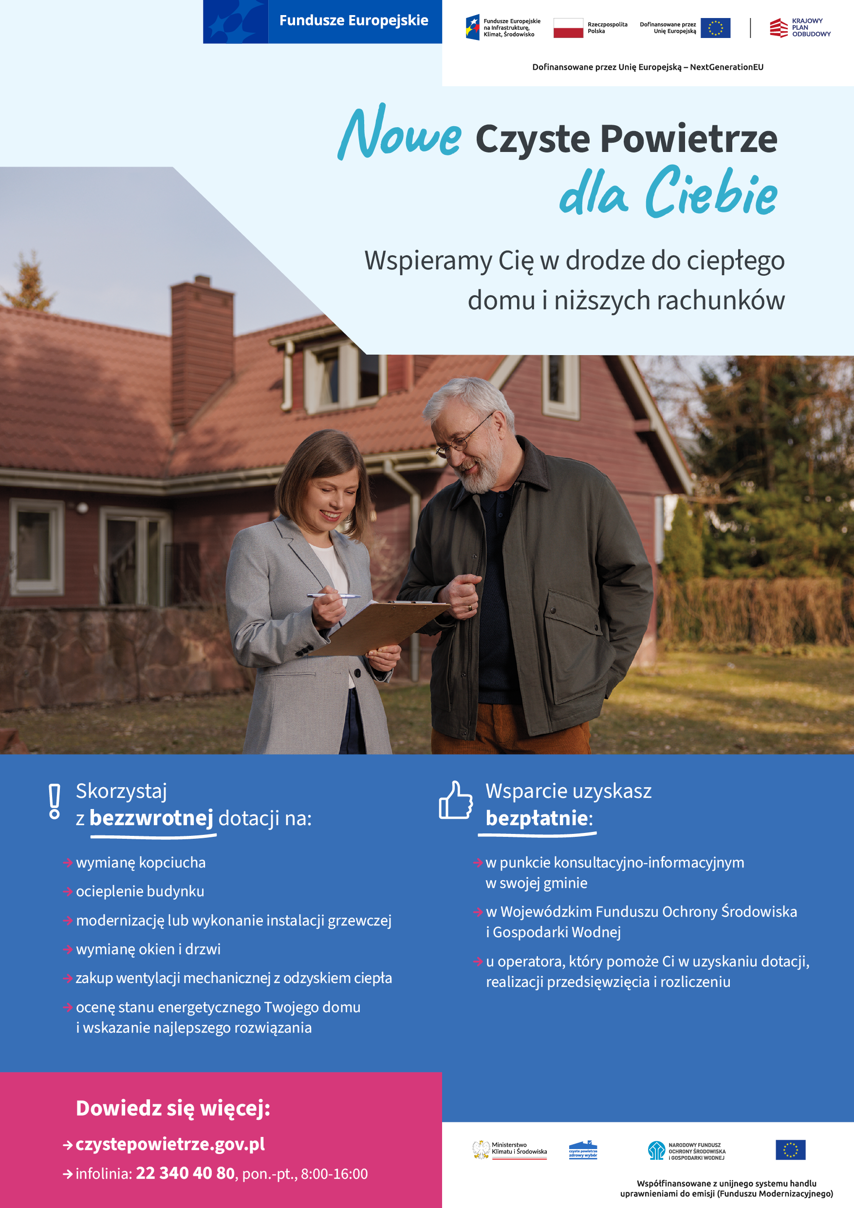 Plakat informacyjny Program (nowe) Czyste Powietrze
